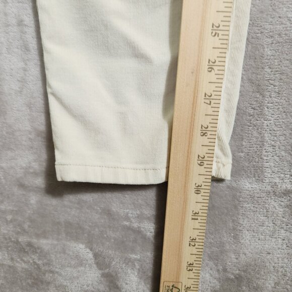 Joe Fresh Corduroy Stretchy Pants Off-white Slim Low rise Women's Size 29 (8) - Picture 8 of 11